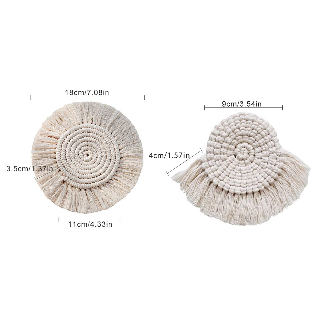 Macramely - Boho Chic Macrame Rope Cup Pad