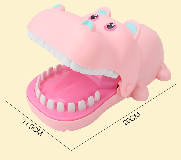 Funny Teeth Finger Biting Toy Hippo