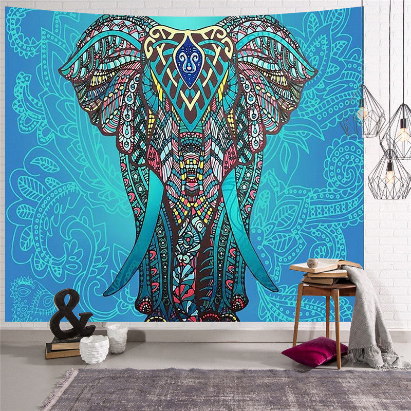 Elephantsy - Colorful Elephant Mandala Wall Hanging Tapestry