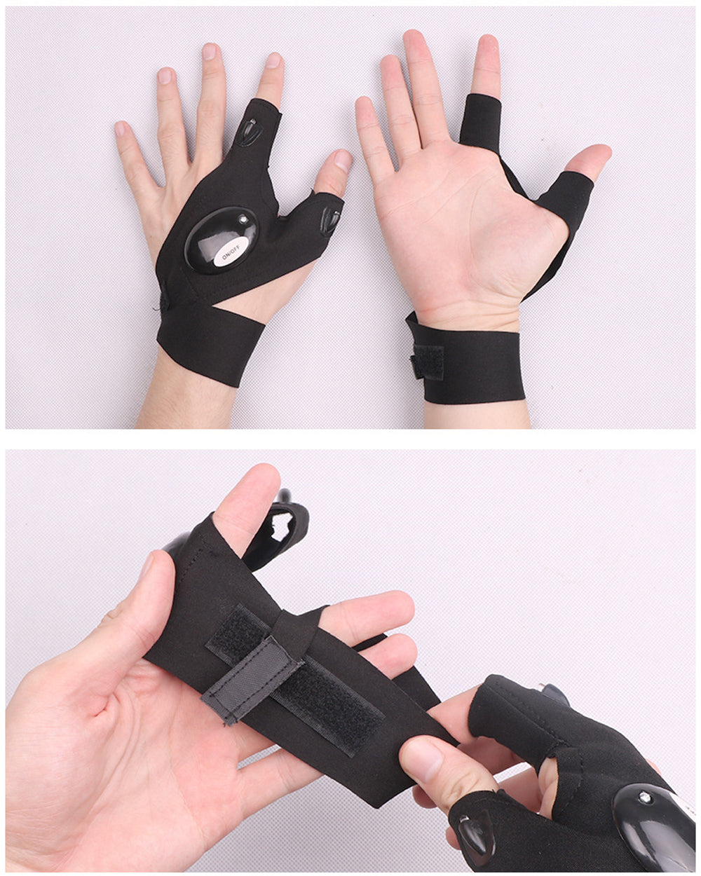 Fingerless Glove LED Flashlight