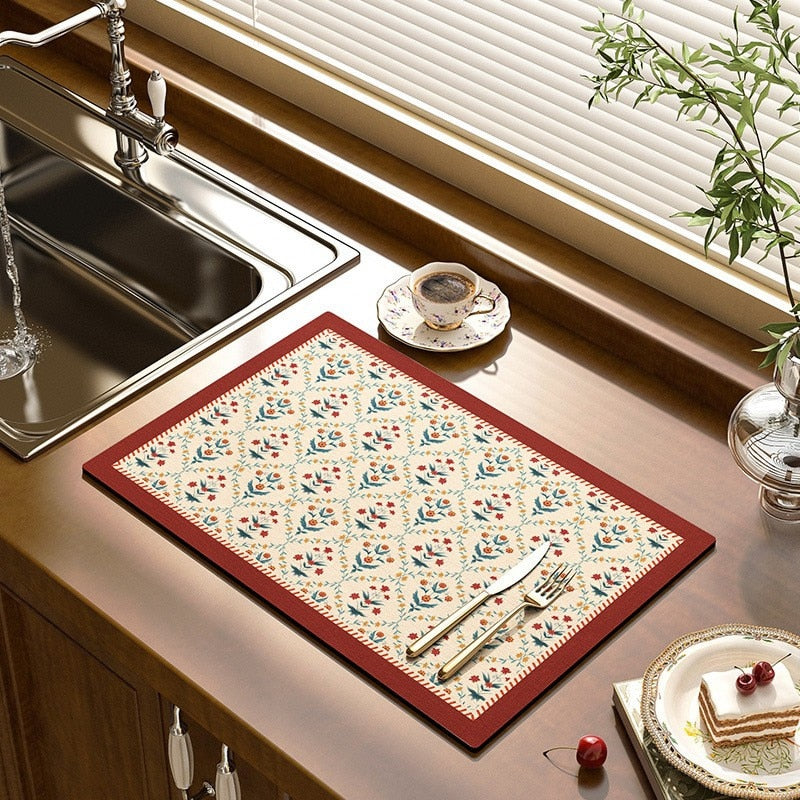 Super Absorbent Kitchen Draining Mat