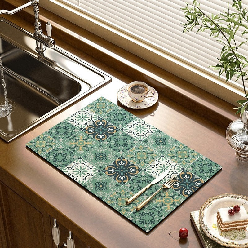 Super Absorbent Kitchen Draining Mat