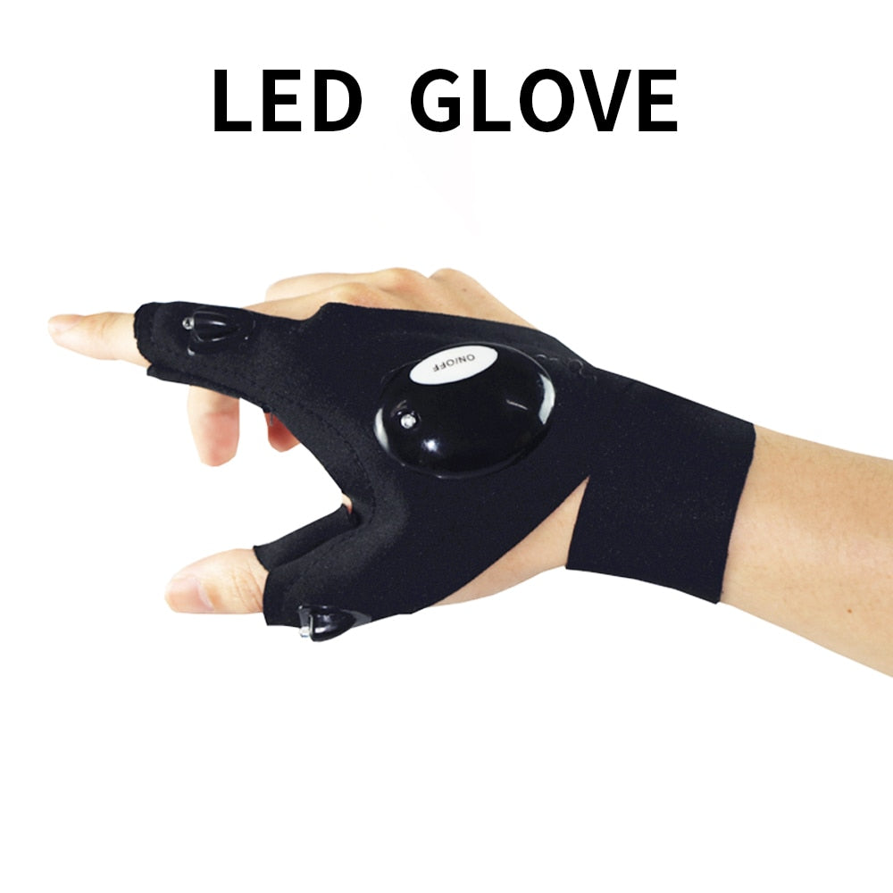 Fingerless Glove LED Flashlight