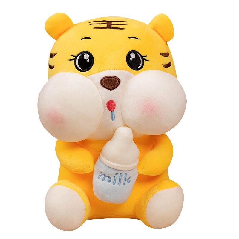Cute Tiger Hug Milk Bottle