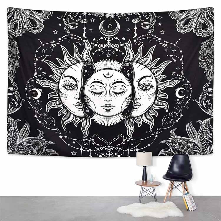 Moonbia - Celestial Moon Sun Phases Mandala Tapestry