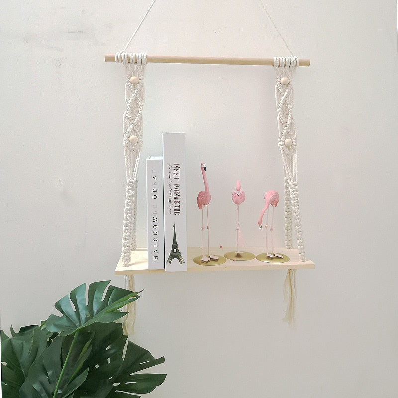 Bohoque - Serenity Handmade Macrame Wall Hanging Shelf