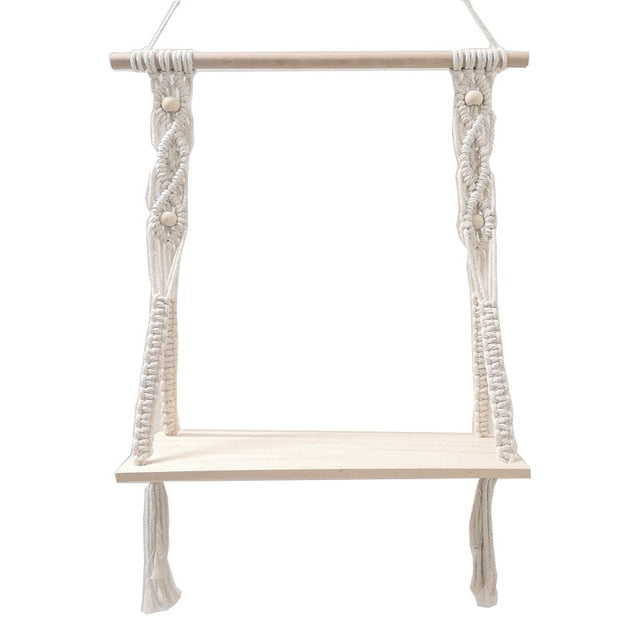 Bohoque - Serenity Handmade Macrame Wall Hanging Shelf