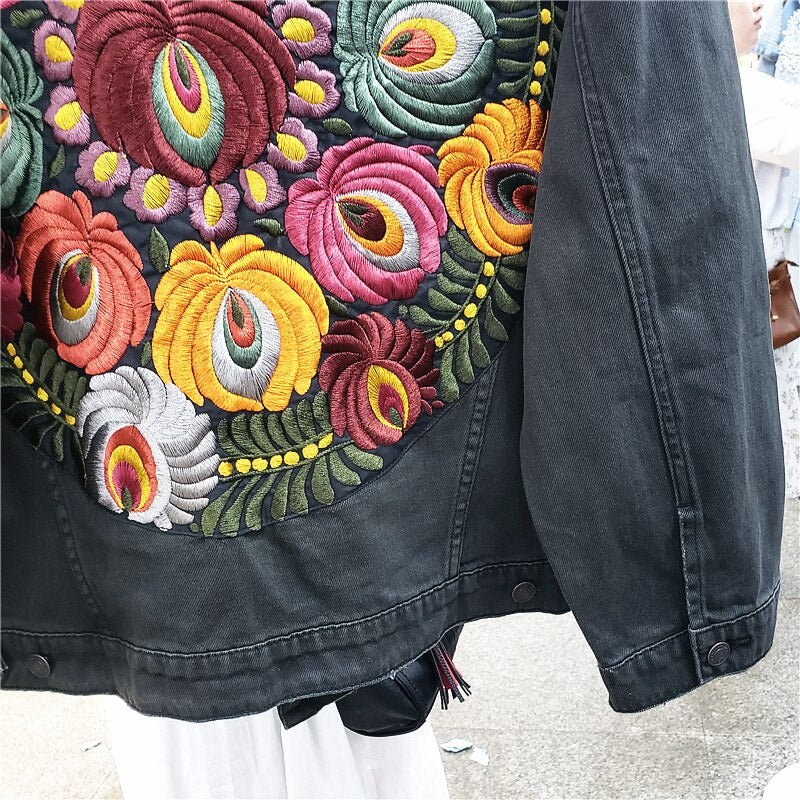 Cosida - Lydia Vintage Embroidered Denim Jacket