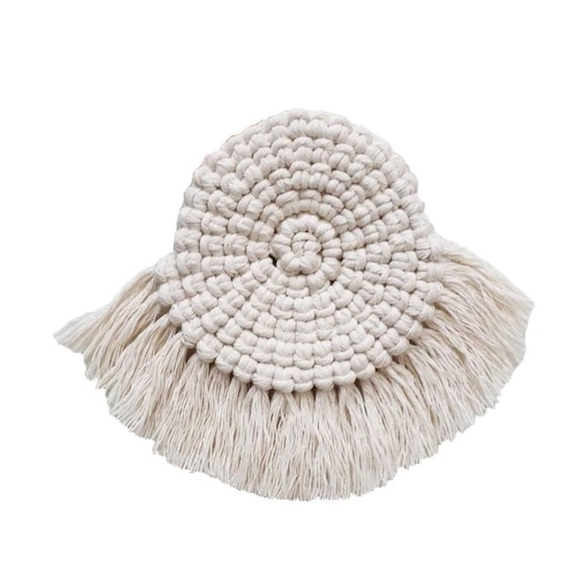 Macramely - Boho Chic Macrame Rope Cup Pad