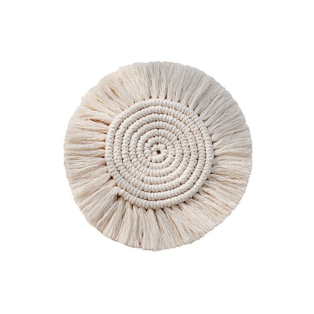 Macramely - Boho Chic Macrame Rope Cup Pad