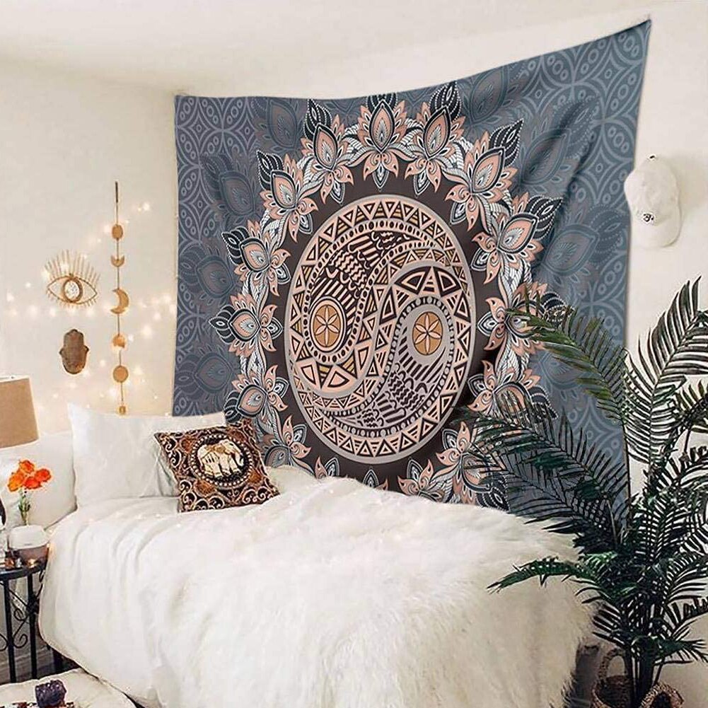 Ying - Peaceful Yin Yang Mandala Tapestry