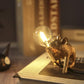 Coco - Sneaky Golden Mouse Rustic Resin Table Lamp