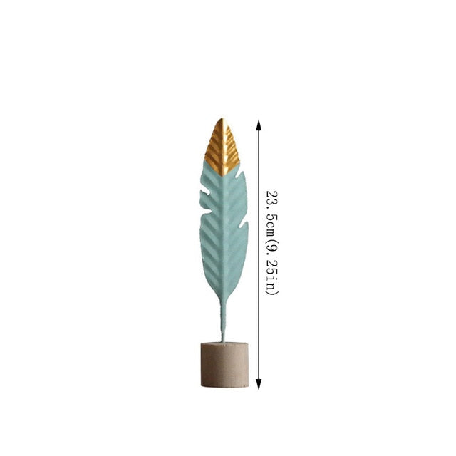 Chamal - Wild Iron Golden Tip Feather Decoration