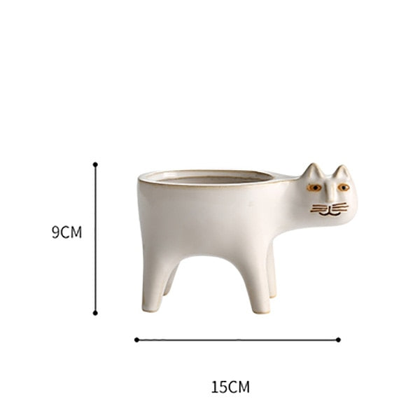 Meo - Decorative Cat Ceramic Flower Pot