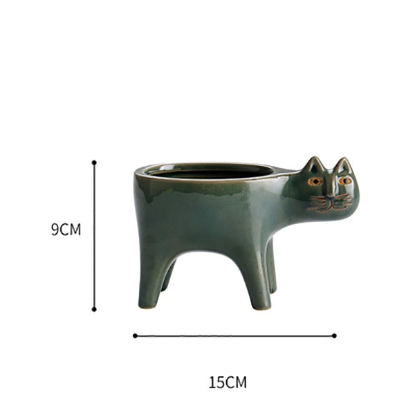 Meo - Decorative Cat Ceramic Flower Pot