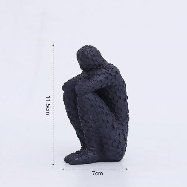 Damer - Woven 3-D Abstract Thinking Figure Statue