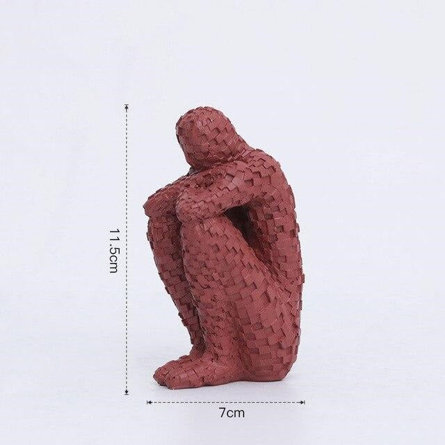 Damer - Woven 3-D Abstract Thinking Figure Statue