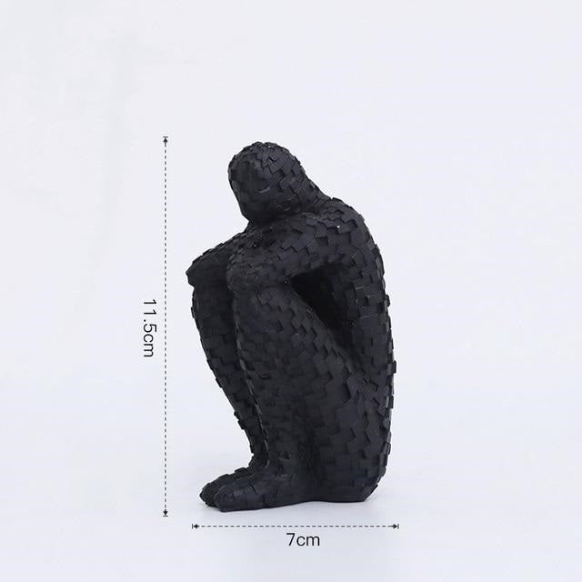 Damer - Woven 3-D Abstract Thinking Figure Statue