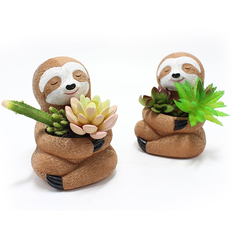 Vizi - Creative Sloth Resin Flower Pot