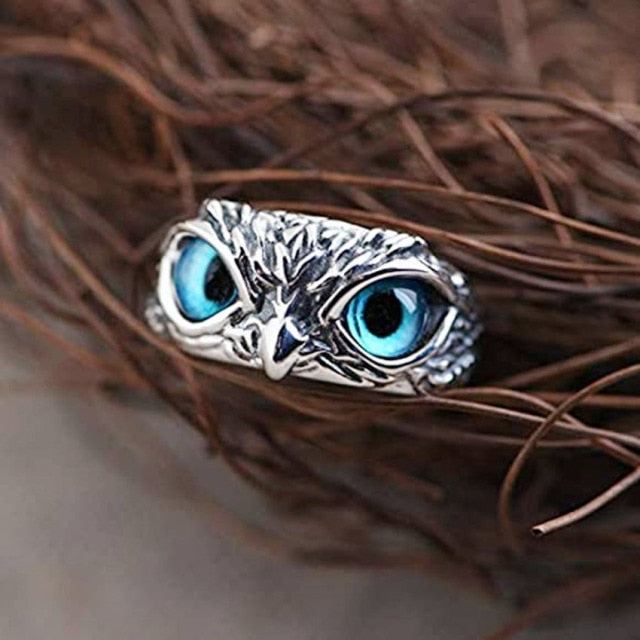 Krypta - Antique Owl Silver Ring