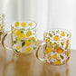 Timo - Mushroom Lemon Pumpkin Pattern Glass Mug