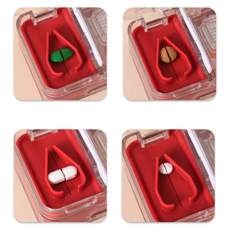 Portable Mini Pill Cutter Storage Box⁠