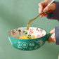 Poni - Forest Animal Design Single Handle Ceramic Noodle Bowl