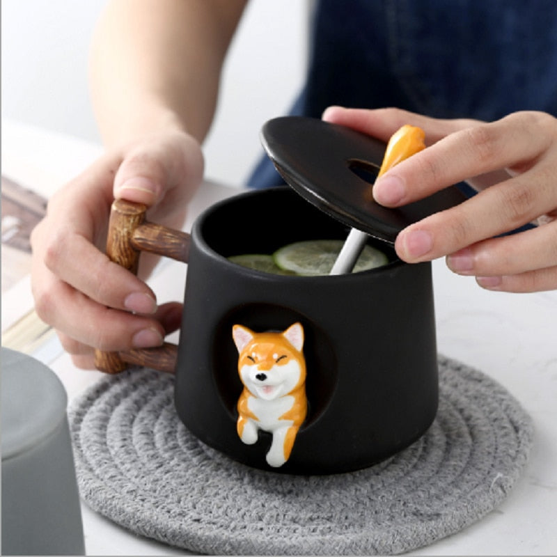 Terramar - 420ml 3D Pattern Cartoon Dog Ceramic Mug