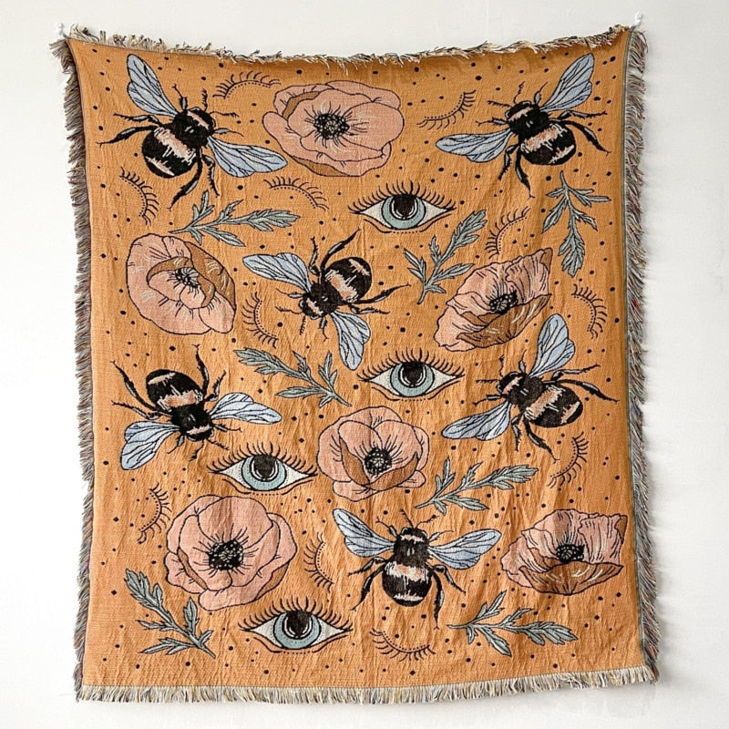Cayar - Bees Eyes Nordic Woven Throw Blanket