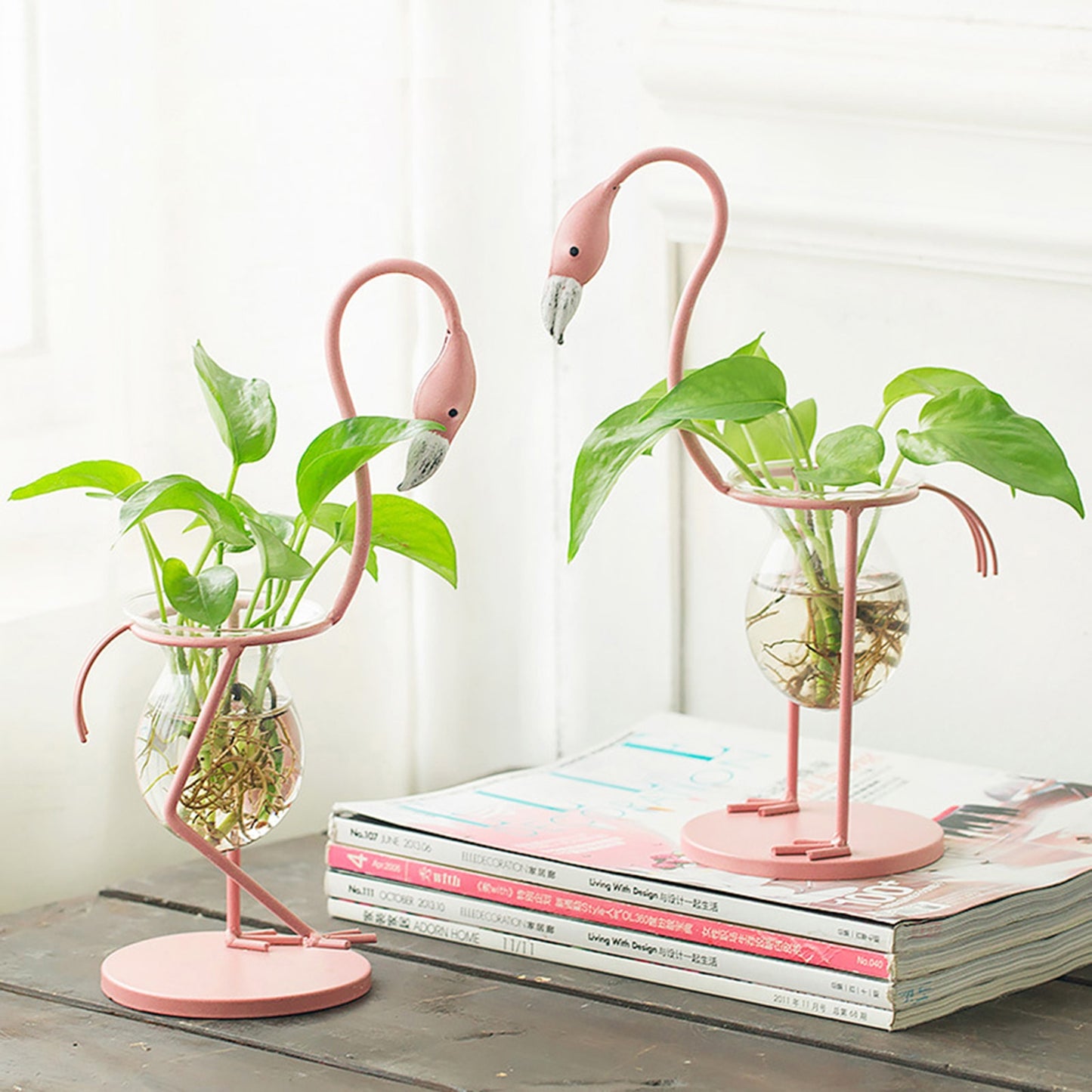 Flamika - Pink Flamingo Shape Hydroponic Vase