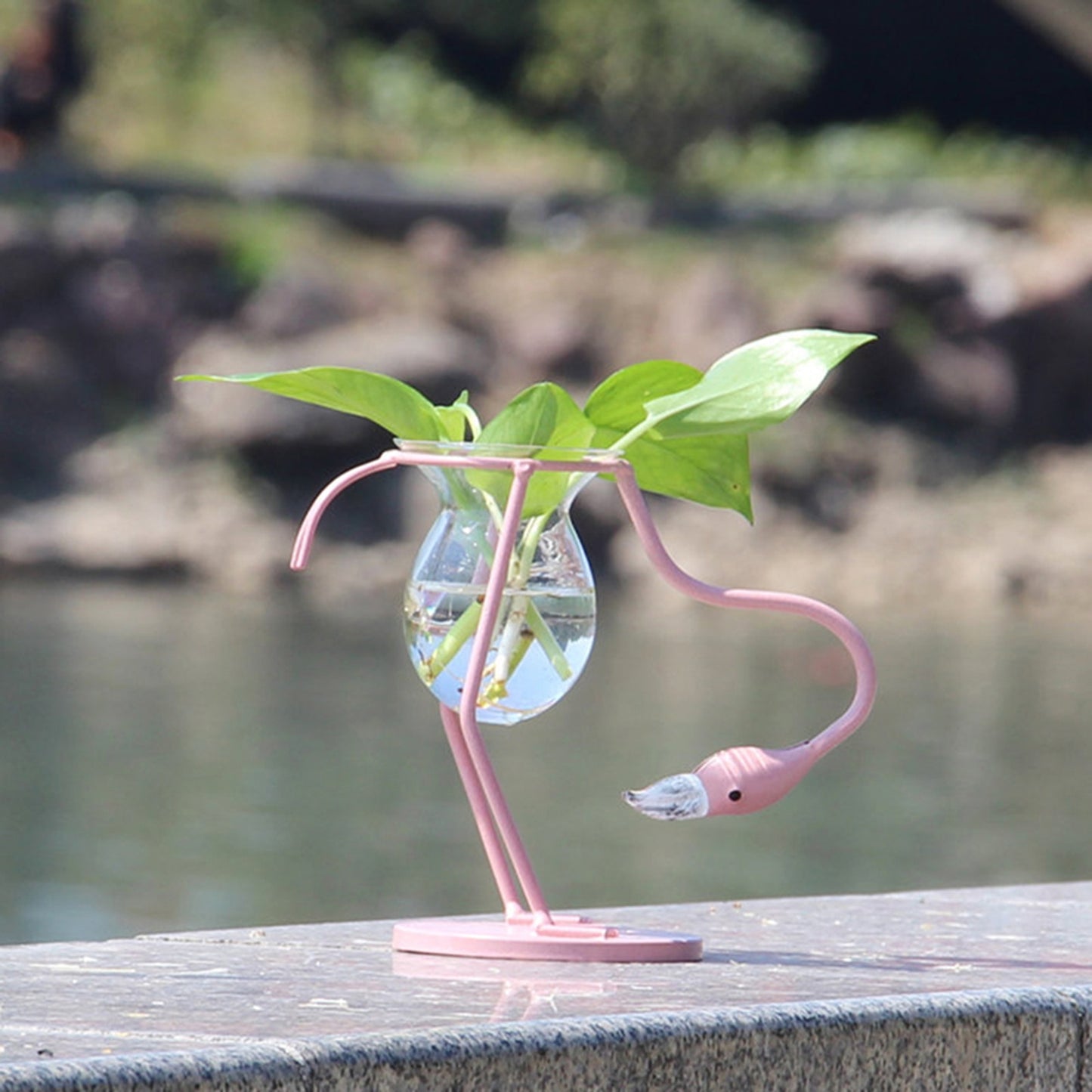 Flamika - Pink Flamingo Shape Hydroponic Vase