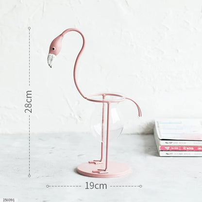 Flamika - Pink Flamingo Shape Hydroponic Vase