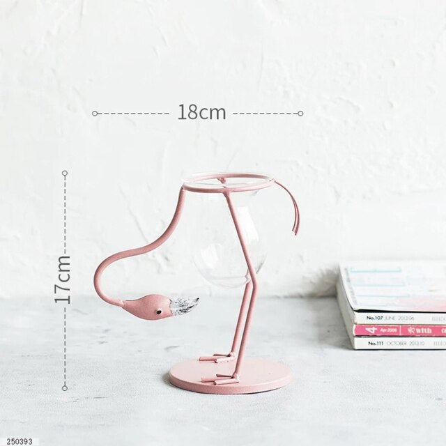 Flamika - Pink Flamingo Shape Hydroponic Vase