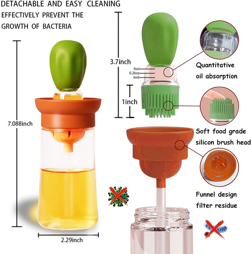 Glass Bottle Oil Measuring Dispenser