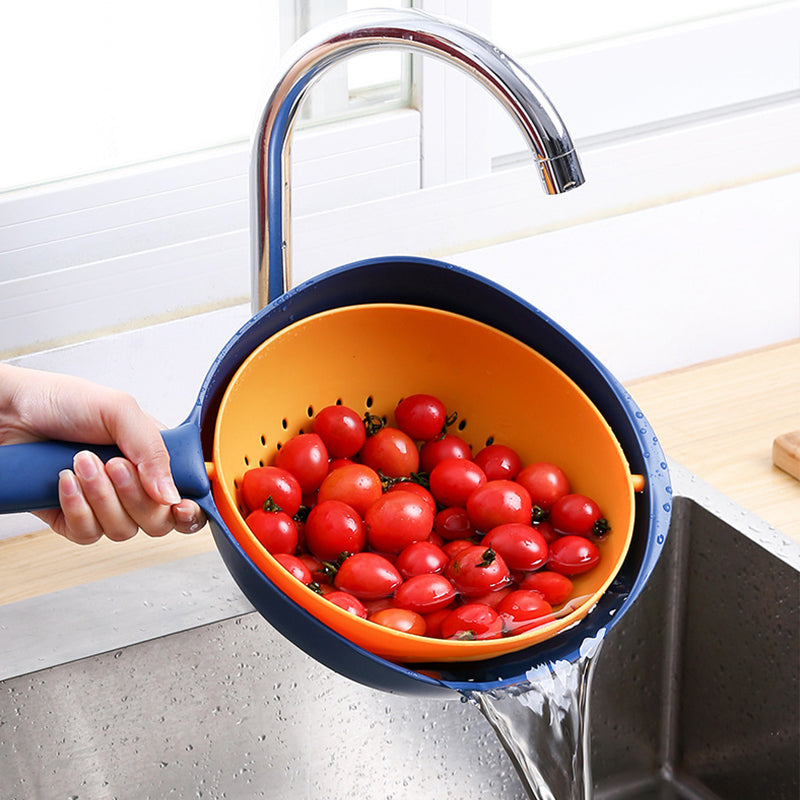 360 Double-layer Rotatable Multifunctional Drain Basket