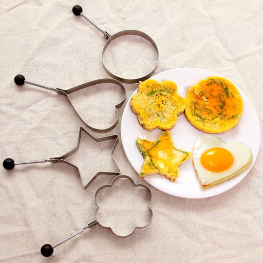 5Pcs Set Stainless Steel Fried Egg Mold Pancake Shaper