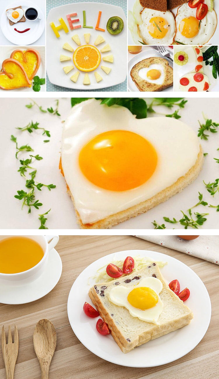 5Pcs Set Stainless Steel Fried Egg Mold Pancake Shaper