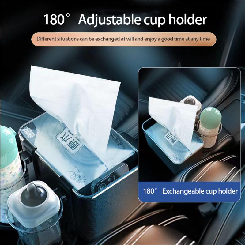 Large Capacity Bottle Holder Armrest Storage Box