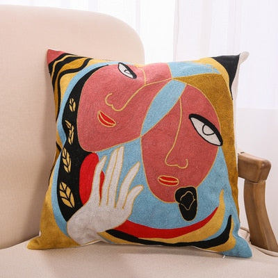 Picawa - Abstract Art Shapes Decorative Pillow Cover