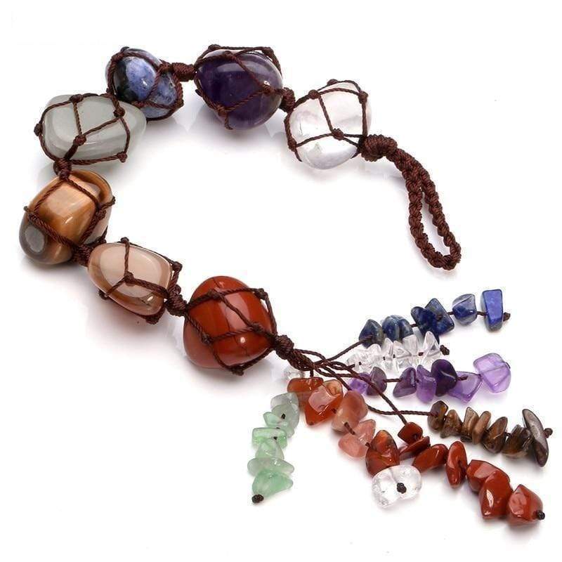 Sunli - Rainbow Gemstone Tumbled Rock 7 Chakra Bracelet